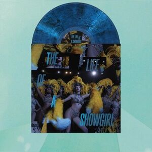 New/sealed The Life of a Showgirl blue sparkle vinyl